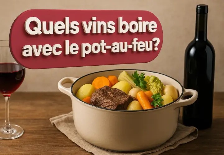 Un pot-au-feu savoureux avec carottes, pommes de terre et un verre de vin rouge. Quel accord vin pot au feu sera parfait ?