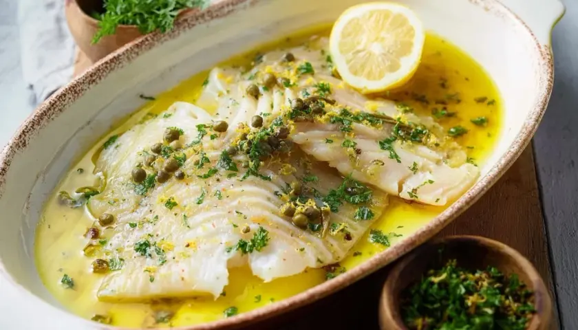 Délicieuse recette raie à la poêle, nappée d'une sauce citronnée et garnie de câpres et persil frais. Un plat léger et savoureux.