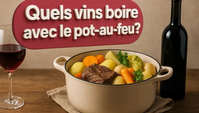 Un pot-au-feu savoureux avec carottes, pommes de terre et un verre de vin rouge. Quel accord vin pot au feu sera parfait ?
