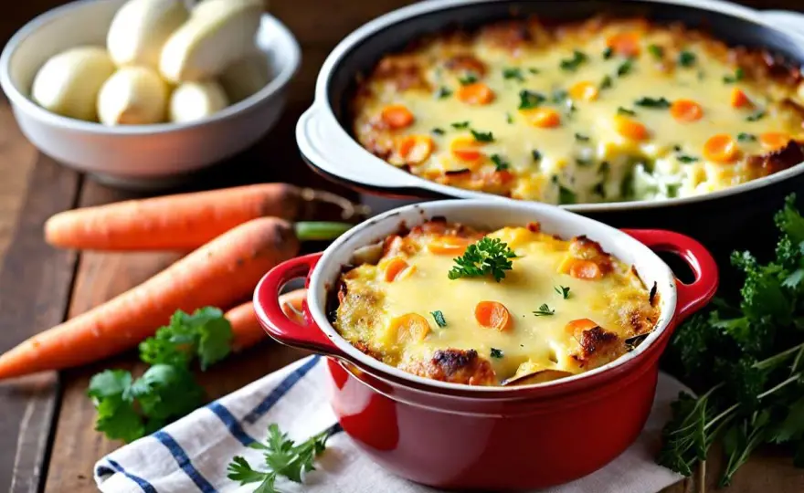 Cocotte individuelle - recette simple, généreuse et gratinée