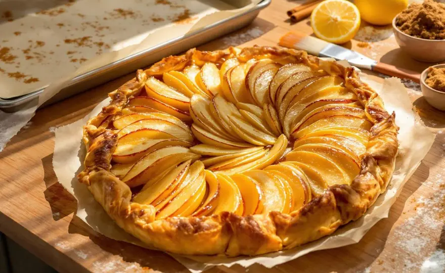 Tarte aux pommes feuilletée - Le secret d'un fond croustillant