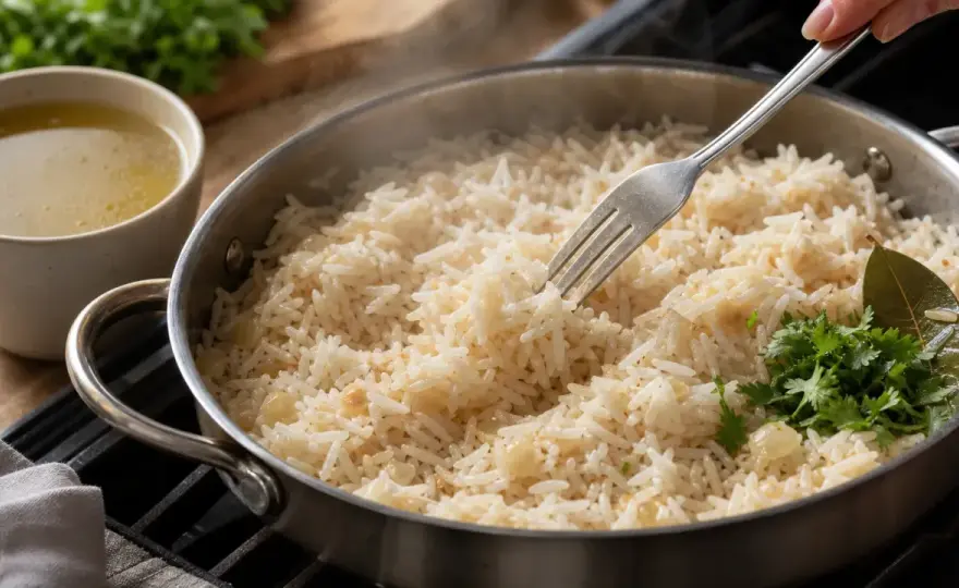 Riz pilaf réussi - méthode simple pour un riz parfumé