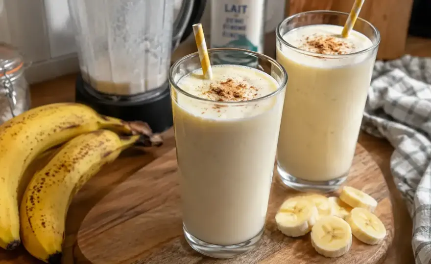 Milkshake banane parfait - La recette crémeuse et toutes les astuces