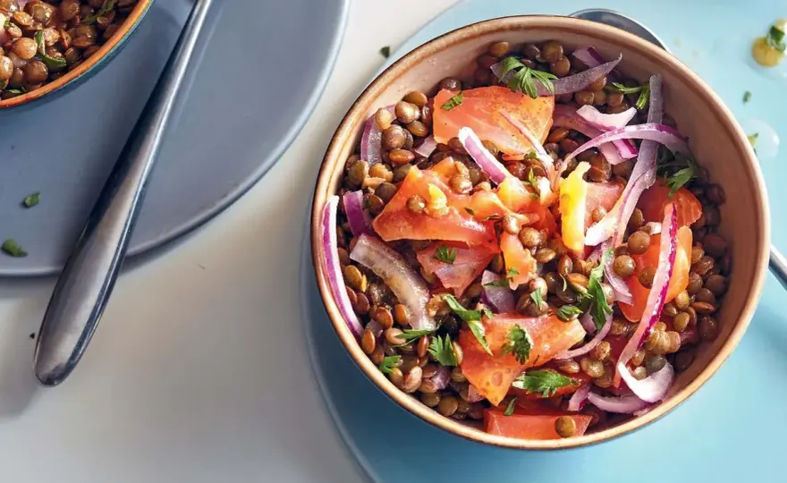 Salade lentilles saumon - Le secret d'une entrée bistrot réussie